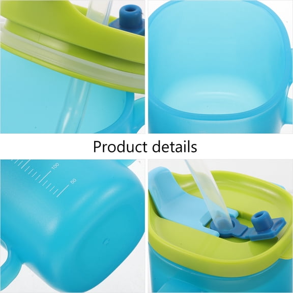 Homoyoyo 2-Pack Dysphagia Mugs for Seniors with Measurement Scale, Easy Grip, Spill Resistant, Sky , Senior Drinking Cups