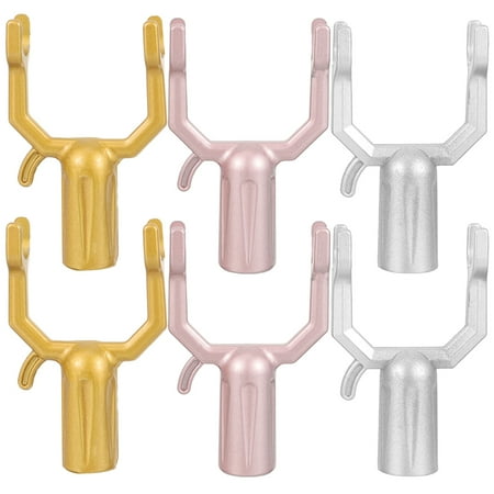 

6pcs Clothes Stick Replacement Forks Clothing Rod Head Connectors Pole Accessories