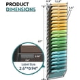 thumbnail image 4 of 20-Tier Wall File Organizer Mesh Office Mail Holder, Hanging Wall Organizer Magazine Rack for Office Assembly Needed, Black, 4 of 7