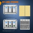 thumbnail image 4 of Nilight 3 Gang Rocker Switch Panel 3 Pin On Off Pre-Wired Rocker Switch Blue Led Waterproof Aluminum Panel with DIY Stickers for 12V 24V Automotive Cars Marine Boats UTV Truck Jeeps, 4 of 7