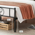 thumbnail image 3 of ChaoLink Queen Size Metal Platform Bed Frame, Vintage Victorian Style, Bed Mattress Foundation with Storage No Box Spring Needed Noise Free Easy Assemblyblack, 3 of 6