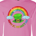 thumbnail image 4 of Inktastic Happy St. Patrick's Day Rainbow and Hat Long Sleeve T-Shirt, 4 of 5