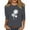 Dark Gray, variant on iTNHFP Tshirt Tshirts Women Summer Womens Casual Printing Fashion Crew Neck Three Quarter Sleeve Tshirt Blouse Tops
