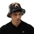 thumbnail image 4 of Balery Urban Bear With Headphones Sombreros para el sol para hombre y mujer, sombrero de pescador con UPF 50+, 4 of 6