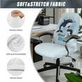 thumbnail image 3 of SCRAWLGOD Mother's Day Set of 3 Office Chair Slipcover with Armrest Covers Stain Resistant Desk Chair Slipcovers Stretch High Back Chair Protector, Dolphin Floral Blessed Mom Print, L, 3 of 7
