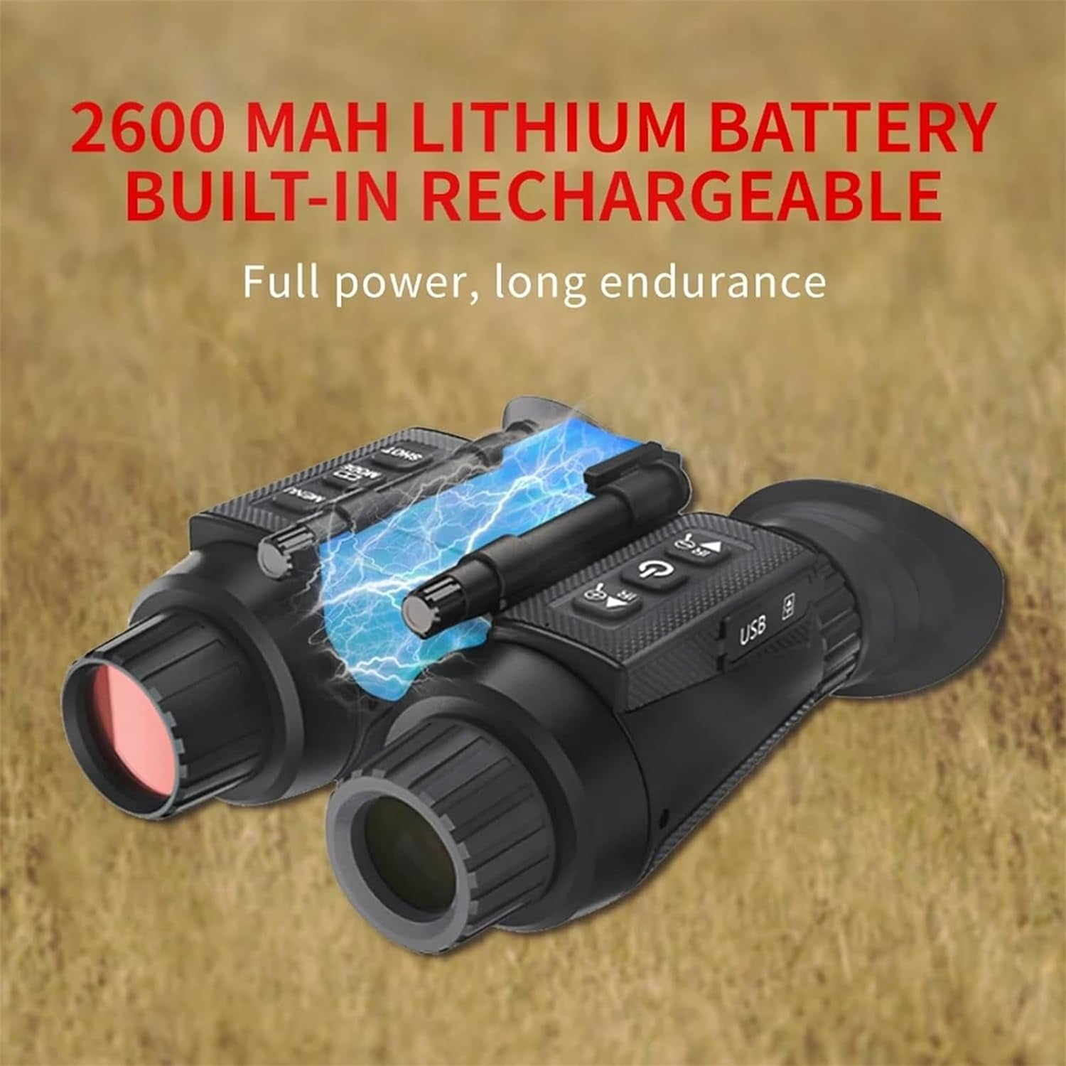 BekinTek Dual Eye 3D View Helmet Mounted Night Vision Binoculars Goggles Rechargeable IR Full Dark Observing Adjustable Pupil Distance 7x Infrared 8x Digital Zoom 4K Video Independent Diopter Adjust