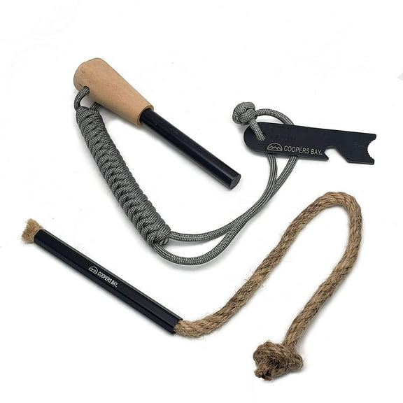 FireStorm-Plus XL 1/2" Ferro Rod  Tinder Fire Starting Kit
