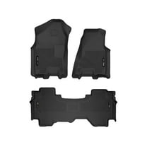 Husky Liners 53698 X-Act Contour Front & Second Row Floor Liners Black Fits 2019-2024 Dodge Ram 1500 Quad Cab