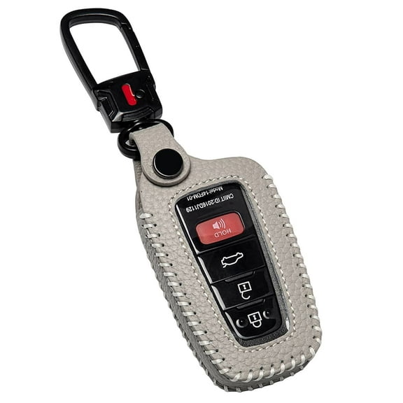 for Toyota Key Fob Cover with Keychain, Leather Car Key Case Protector Holder Compatible with 2018 - 2024 Rav4 Highlander Camry Corolla Avalon C-Hr Prius