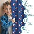thumbnail image 3 of Blackout Kids Curtains,Blue Christmas Santa and Snowflake Pattern Childrens Insulated Curtains Set Of 2,Bedroom Essentials,Toddler Room Decor 42"x54", 3 of 5