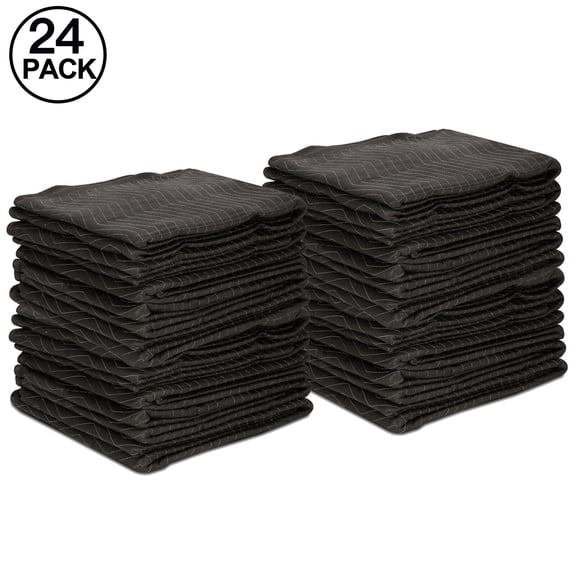 24 Pack 72x80" Moving Blankets 65lbs Econo Professional Quilted Pads Movinng
