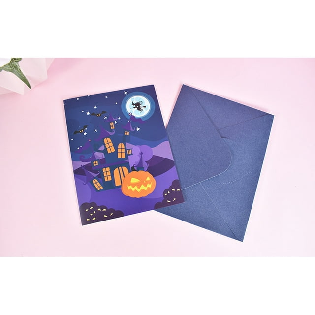 3D Halloween Pop Up Cards - Pop Up Cards Halloween Pop Up Greeting Cards Spooky Halloween Card, Halloween Greeting Cards Pumpkin Trick or Treat 3D Pop Up Card with Envelope (Halloween Cards)