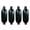 Black_40*11cm, variant on Boat Fenders 4 Pack, Inflatable Marine Boat Bumpers with 4 Ropes Buoy for Docking