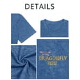 thumbnail image 4 of XCHQRTI Women Dragonfly Tshirt Plus Size Short Sleeves Graphic Casual Loose Tee Tops, 4 of 6