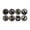 B, variant on 6 PCS Halloween Coasters, 3.93 in Round Spooky Skull Wooden Drink Coasters, Non Slip Heat Resistant Cup Mats for Coffee Cups Wine Glasses Halloween Party Table Decorations