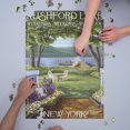 thumbnail image 3 of Rushford Lake, New York Scene (1000 Piece Puzzle, Size 19x27, Challenging Jigsaw Puzzle for Adults and Family, Made in USA), 3 of 4
