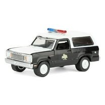 1978 Dodge Ramcharger Police Vehicle "Texas Highway Patrol" Black with White Hood and Top 1/64 Diecast Model Cars by Greenlight