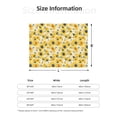 thumbnail image 5 of Yiaed Blue Floral Sunflower Print Blanket Throw Blanket Soft Cozy Flannel Blanket for Home Bed Sofa Couch Chair-40"x30", 5 of 6