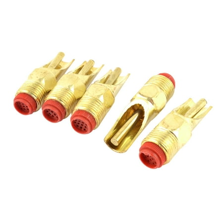 - Metal 1/2PT Male Pig Nipple Waterer Drinking Dispenser Gold Tone 5 Pcs