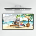 thumbnail image 4 of Exotic Shorthair Hello Summer Beach Theme with Sunglasses and Tropical Cocktail Desk Mat Full Keyboard Mouse Pad Cat Lover Kitten Owner Gifts Large Mousepad - 00009, 4 of 5
