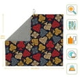 thumbnail image 3 of Naloa Vintage Card Dish Drying Mat for Kitchen Counter, Heat Resistant Drainer Mats, Absorbent Draining Mat,Dish Rack Pad,16"x18", 3 of 8