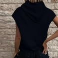 thumbnail image 4 of Winter Comfty Hoodies For Women Sleeveless Round Neck Causal Navy Blouse Pullover Sizes S-2XL, 4 of 8