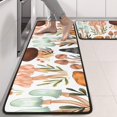 thumbnail image 2 of Kitchen Rugs Sets Of 2,Colorful Mushroom Leaf White Pattern Anti Fatigue Kitchen Mat Rugs Non Slip Washable,Decorative Kitchen Floor Mats for Kitchen,Sink,Laundry,17"x47"+17"x47", 2 of 5