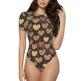 thumbnail image 1 of Fotbe Heart Body de Mujer con Cuello Redondo y Mangas Cortas, Sin Mangas Ajustado, Suave, Cómodo y Básico-X-Large, 1 of 7