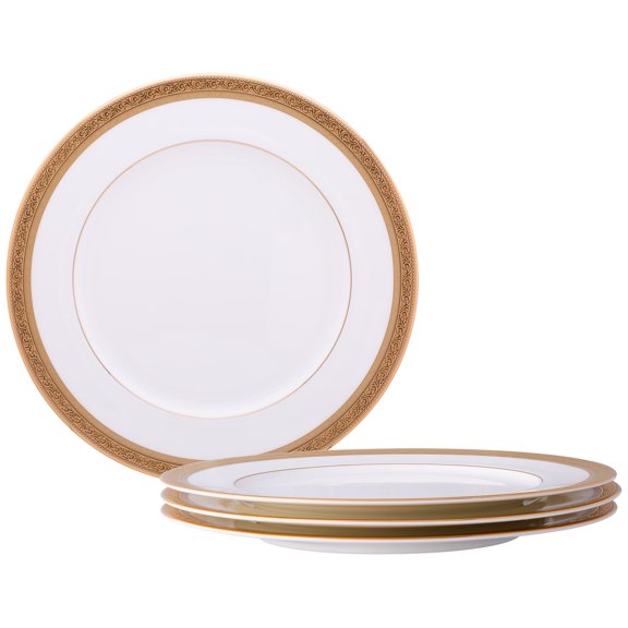 Noritake Summit Gold Set of 4 Dinner Plates