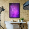 thumbnail image 2 of wall26 - Outlines of Ball Room Dancers on a Purple Textured Background - Canvas Art Home Art - 24x36 inches, 2 of 4