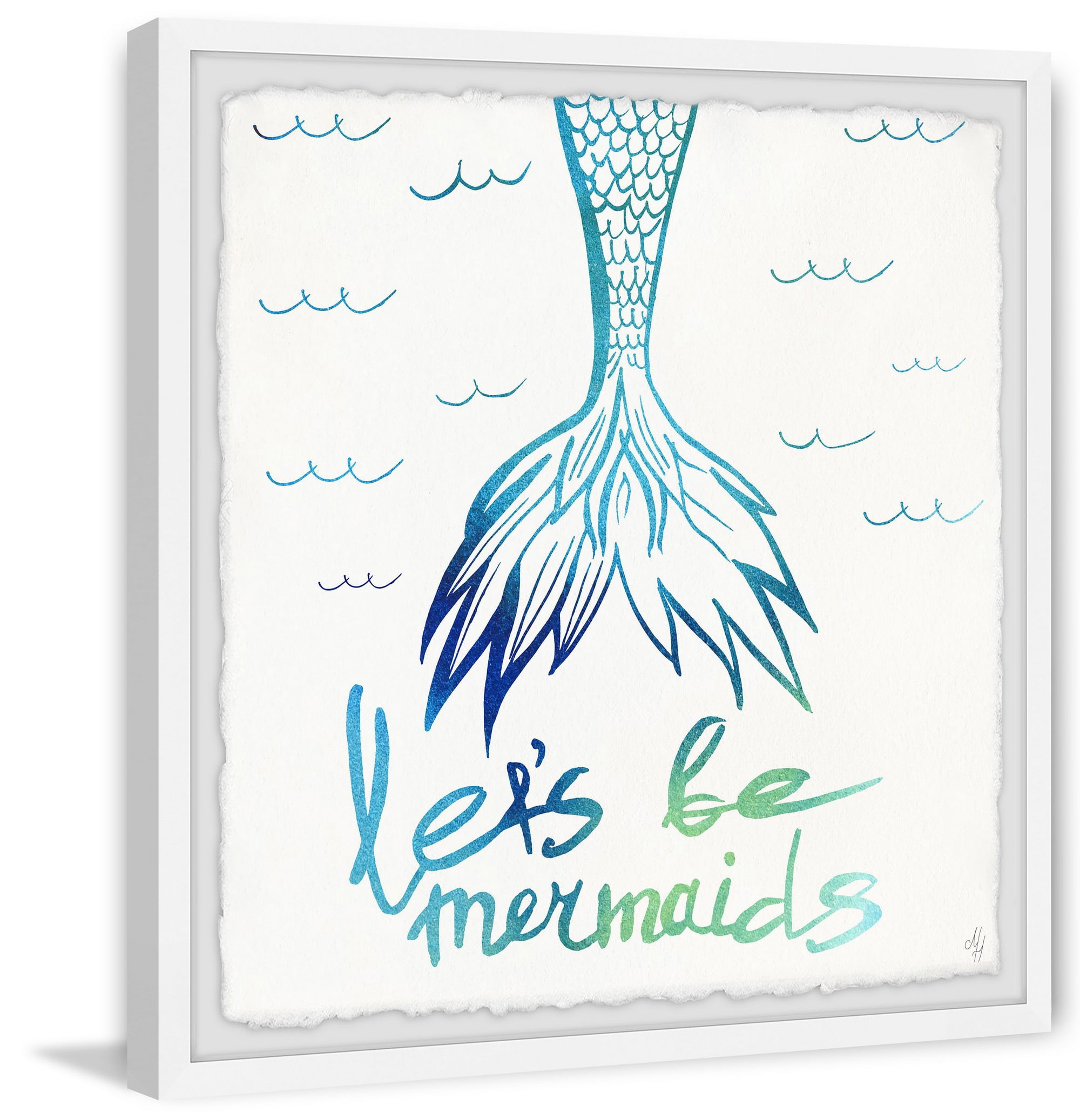 Marmont Hill Let's Be Mermaid Framed Wall Art