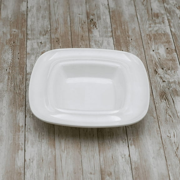 [ Set of 3 ] DEEP PLATE 8.5" X 8.5" | 22 CM X 22 CM 10 FL OZ | 300 ML White