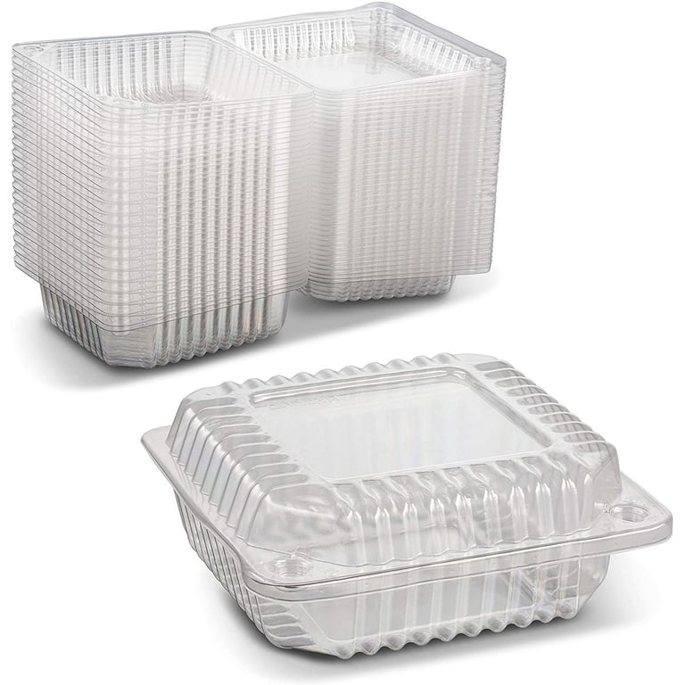 Take out Containers Food Container 200 Pack Clear Hinged Lid Plastic Togo  BOX