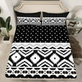 thumbnail image 2 of Manfei Hippie Aztec 4 Pieces Queen Sheet Sets for Female Men Adults,Polka Dots Ultra Soft Flat Sheet,Boho Abstract Geometric Queen Fitted Sheet,Microfiber Bedroom Decor, 2 of 7