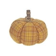 thumbnail image 1 of Yellow Plaid Fabric Pumpkin, 1 of 1