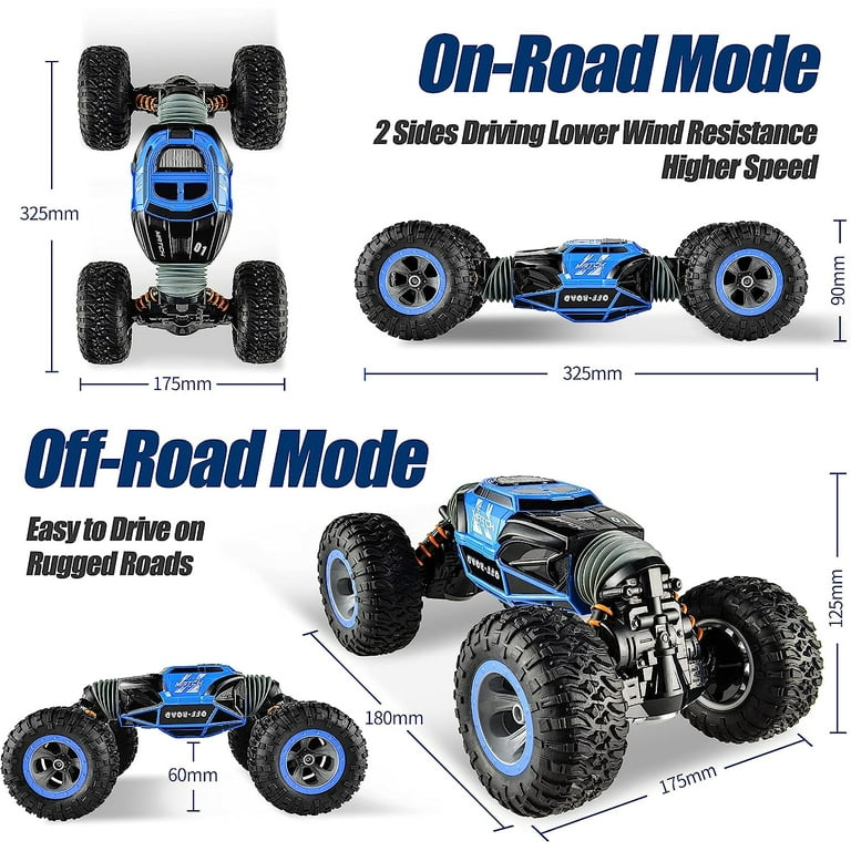 TD141 RC Cars 1 14 Scale Remote Control Crawler 4WD Transform 15 Km h All Terrains Electric Toy Stunt Cars RC Car Vehicle Truck Car with Rechargeable