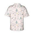 thumbnail image 4 of Xecao Rabbit Forest print Hawaiian shirt - a stylish short-sleeve button-down for men, perfect for casual beach and tropical outings., 4 of 9