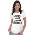 thumbnail image 3 of Funny People Struggle With Math Womens Fitted Plus Size Graphic Tee Brisco Brands 2X, 3 of 5