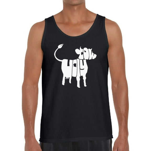Men's Word Art Tank Top - Holy Cow