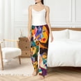 thumbnail image 6 of Lsque Abstract Musical Faces Print Women's Pajama Pants, Lounge Pant - Comfortable Home Wear,Elastic Waistband, Stylish Design-Small, 6 of 9