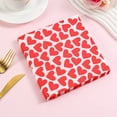 thumbnail image 5 of Fmbmuo Napkins Valentine's Day Paper 100 Pcs Heart-Patterned Decorations, Festive Heavy-Duty Pink Cutlery Set for School Valentine's Party, 5 of 5