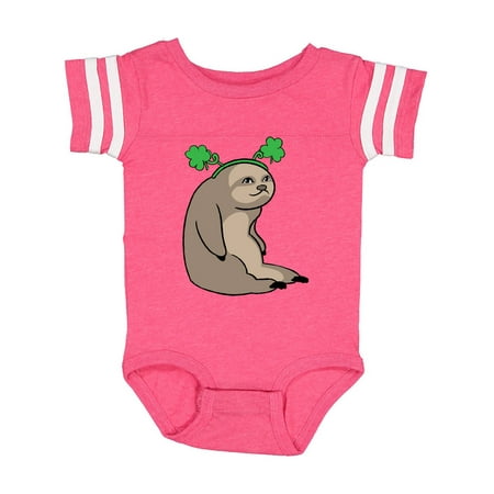 

Inktastic St. Patrick s Day Sloth with Shamrocks Gift Baby Boy or Baby Girl Bodysuit