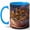 Blue, variant on Rose Teacup Village 11oz Ceramic Mug, Cottage Floral Coffee Cup