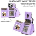 thumbnail image 2 of Dteck Crossbody Wallet Case for iPhone 8 Plus / iPhone 7 Plus, Premium PU Leather Shockproof Protective Phone Case 5.5 Inch with 360°Rotating Ring Holder Lanyard Strap for Women Men,Purple, 2 of 9