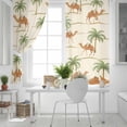 thumbnail image 5 of Date Coconut Tree Blackout Curtains for Bedroom, Desert Camels Botanical Tropical Beige Thermal Insulated Kitchen Drapes with Grommets, Light Blocking Window Treatment, 2 Panels 52" x 45", 5 of 7