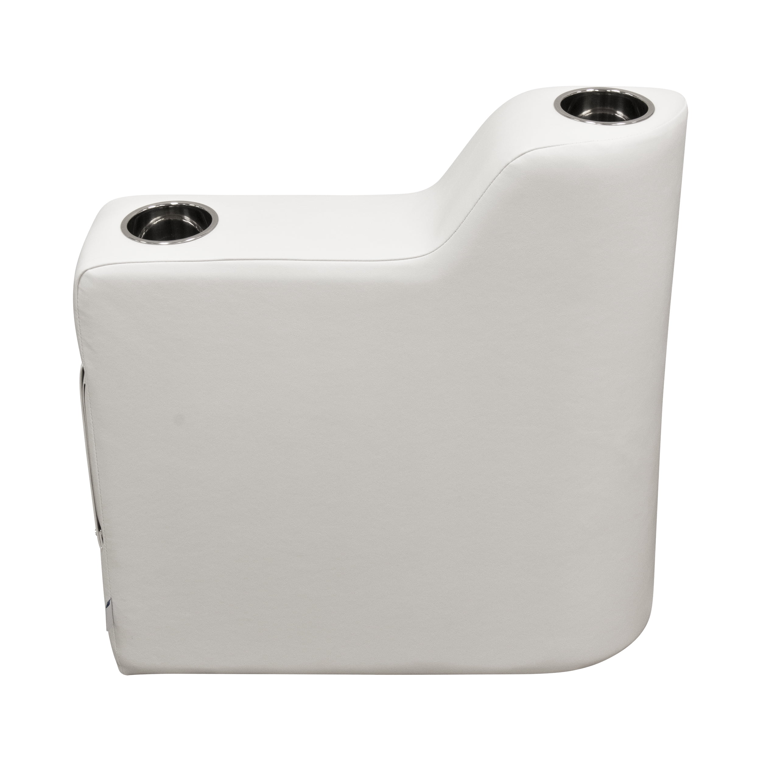 Wise DLX3009-204 DLX Series Pontoon Left Radius Arm Rest - Brite White