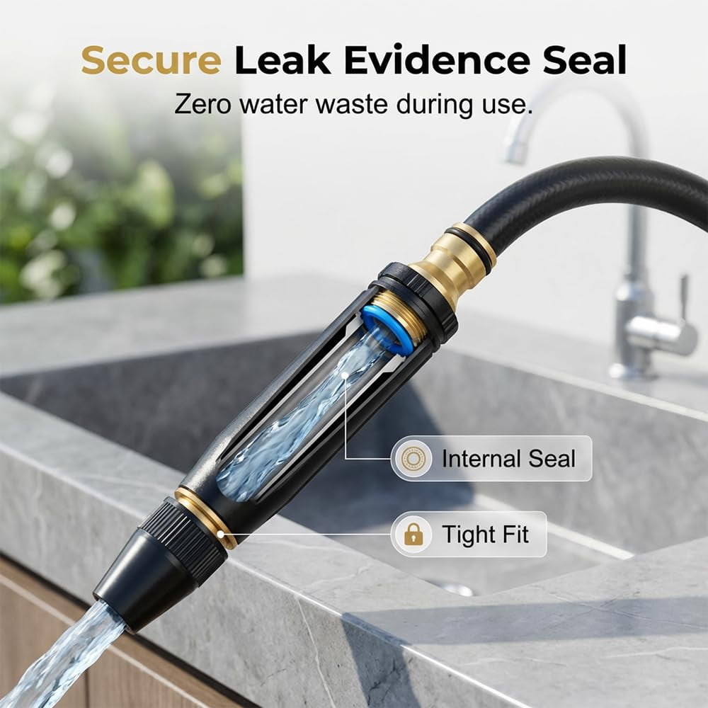 Home High-Pressure Car Wash Water Gun, Garden Hose Sprayer, Adjustable Booster Nozzle with Three Spray Modes, A Must-Have for Watering Plants and Vegetables, and Car Washing