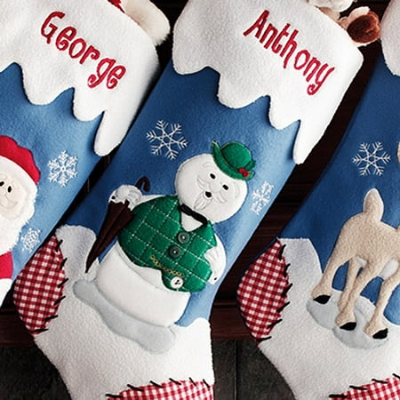 Personalized Rudolph Snowman Christmas Stocking - Walmart.com