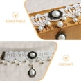 thumbnail image 3 of UPOUART 2Pcs White Lace Gloves Adjustable Comfortable Cuff Sleeve For Weddings Formal Events, 3 of 8
