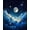 Dark Blue, Pattern 1, variant on ODIKA Large Nebula Galaxy Meteorite Constellation Stars Planetary Planets for Dorm Room, Small Living Apartment, Stain Resistant Low Profile